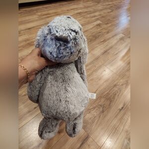 Burton & Burton Gray Floppy Ear Plush Bunny Rabbit 18” Gray Soft Fluffy Tail